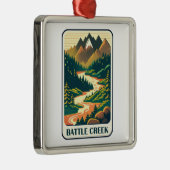 Battle Creek Idaho kleuren Metalen Ornament (Rechts)