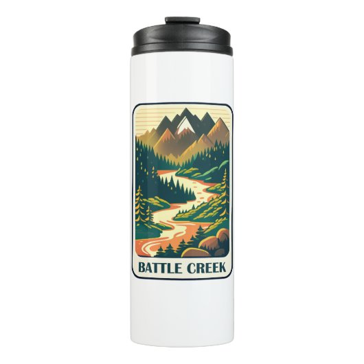 Battle Creek Idaho kleuren Thermosbeker (Voorkant)