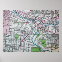 Battle Creek, MI  Map Poster