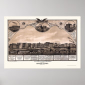 Battle Creek, MI Panoramic Map - 1869 Poster (Voorkant)