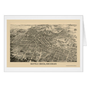 Battle Creek, MI Panoramic Map - 1880