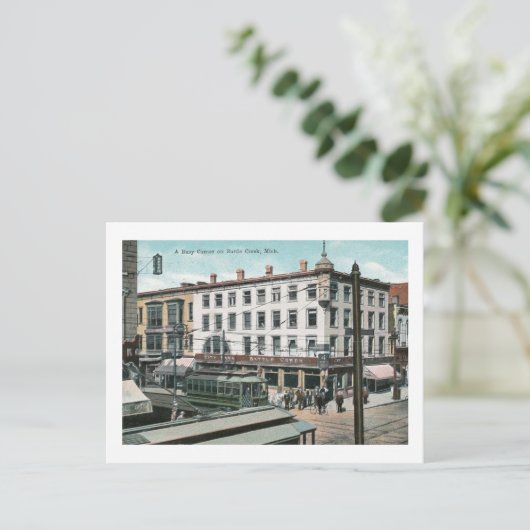 Battle Creek, Michigan 1912 Vintage Briefkaart (Staand voorkant)