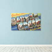 Battle Creek, Michigan - Large Letter Scenes Canvas Afdruk (Insitu (Houten vloer))