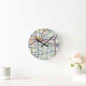Battle Creek Vintage Map Ronde Klok (Huis)