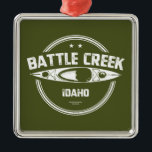 Battle Creek Wild en de Schilderachtig rivier de I Metalen Ornament<br><div class="desc">Battle Creek in het zuidwesten van Idaho is een driehoek van 67 mijl van de rivier de Owyhee. Het stroomt over het algemeen in zuidelijke richting door de Owyhee Desert om de rivier de Owyhee ten westen van Riddle, Idaho, te ontmoeten.</div>