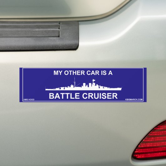 Battle Cruiser Hood Bumpersticker (Op auto)