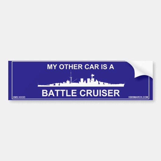 Battle Cruiser Hood Bumpersticker (Voorkant)