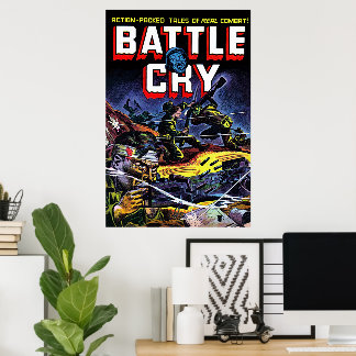 Battle Cry 07 Oorlog Vintage Strips Poster