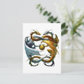 Battle Dragons Briefkaart (Staand voorkant)