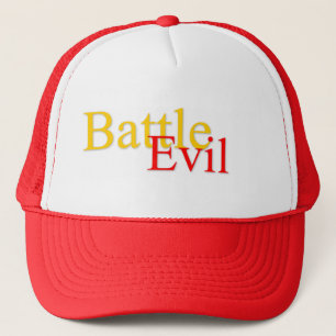 Battle Evil Logo Red/White Trucker Hat Pet