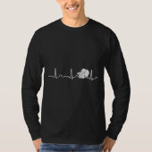 Battle Fish hartlijn hartslag Pulse Ekg T-shirt (Voorkant)