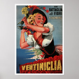 BATTLE for FLOWERS FESTIVAL 1957 Poster