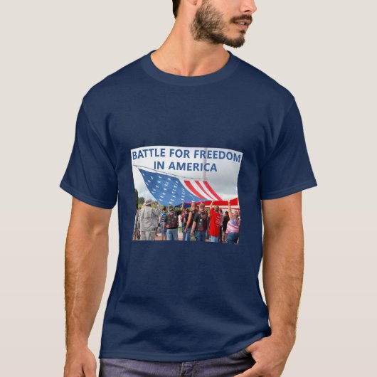 Battle for Freedom (donker) T-shirt (Voorkant)