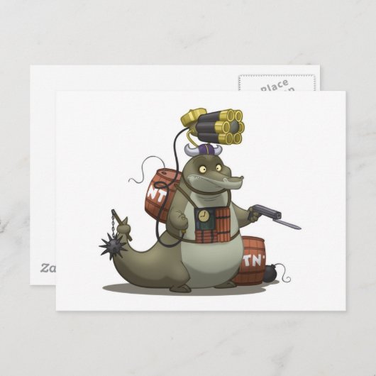 Battle Gator Briefkaart (Voorkant / Achterkant)