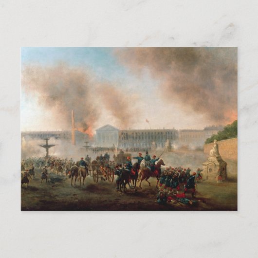 Battle in the Place de la Concorde, 1871 Briefkaart (Voorkant)