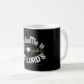 Battle is het KJV Scripture Quote van de Heer Koffiemok (Voorkant rechts)