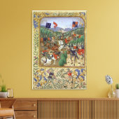 Battle of Agincourt, 25 oktober 1415 (w/c op pap) Canvas Afdruk (Insitu (Woonkamer))