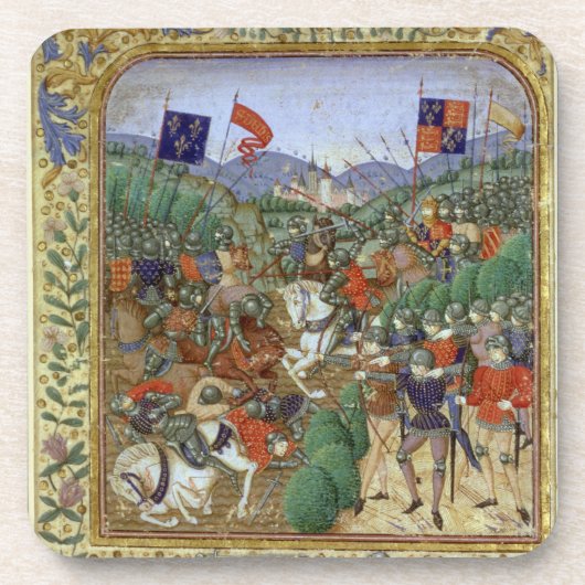 Battle of Agincourt, 25 oktober 1415 (w/c op pap) Drankjes Onderzetter (Voorkant)