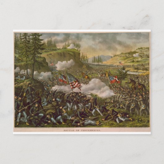 Battle of Chickamauga, gepubliceerd rond 1890 Briefkaart (Voorkant)