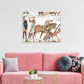 Battle of Hastings- Bayeux Tapestry King Harold Canvas Afdruk (Insitu (Woonkamer))