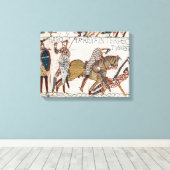 Battle of Hastings- Bayeux Tapestry King Harold Canvas Afdruk (Insitu (Houten vloer))