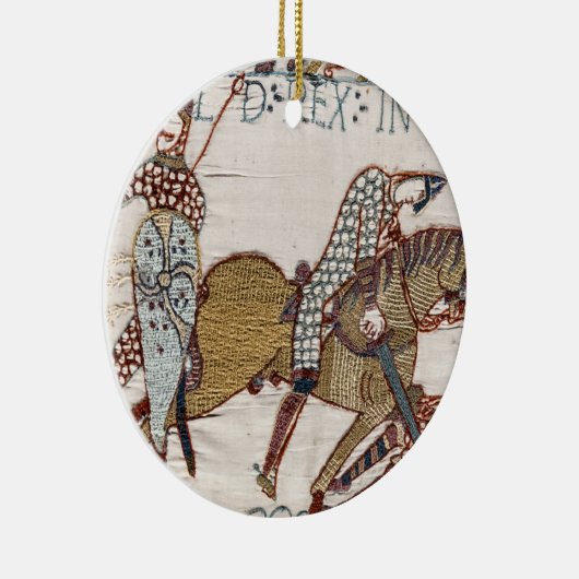 Battle of Hastings- Bayeux Tapestry King Harold Keramisch Ornament (Rechts)