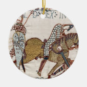 Battle of Hastings- Bayeux Tapestry King Harold Keramisch Ornament (Voorkant)