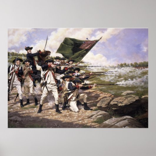 Battle of Long Island, Canvas Art Print (Voorkant)