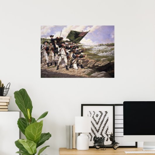 Battle of Long Island, Canvas Art Print (Thuiskantoor)