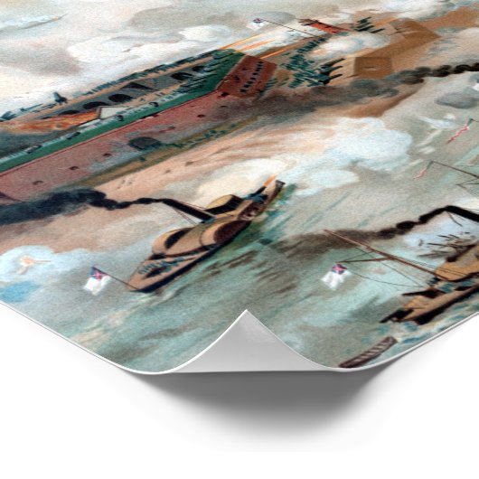 Battle of Mobile Bay - Burgeroorlog Poster (Hoek)