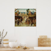 Battle of Poitiers, van Froissart's Chronicle Poster (Keuken)