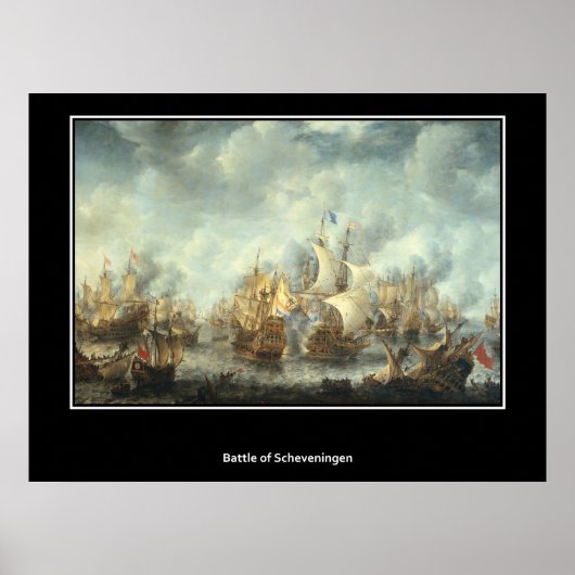 Battle of Scheveningen 1653 Vintage Poster (Voorkant)