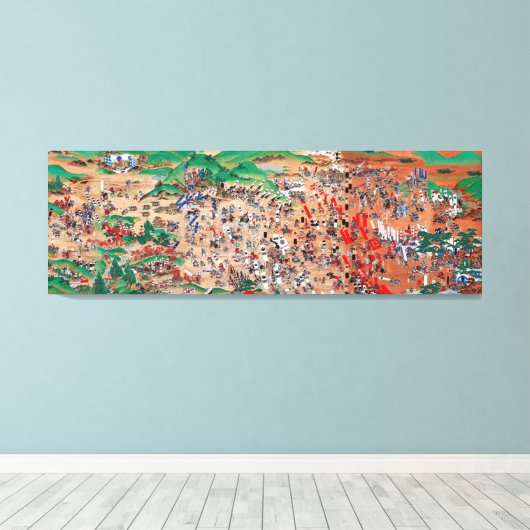 Battle of Sekigahara 関ヶ原の戦 Canvas Afdruk (Insitu (Houten vloer))