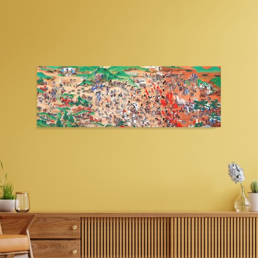 Battle of Sekigahara 関ヶ原の戦 Canvas Afdruk (Insitu (Woonkamer))