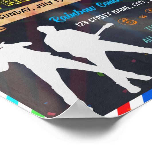 Battle of the Bands School evenement sjabloon Poster (Hoek)