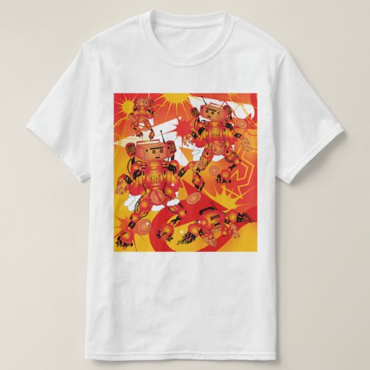 Battle of the Hiphop Robots  T-shirt (Design voorkant)