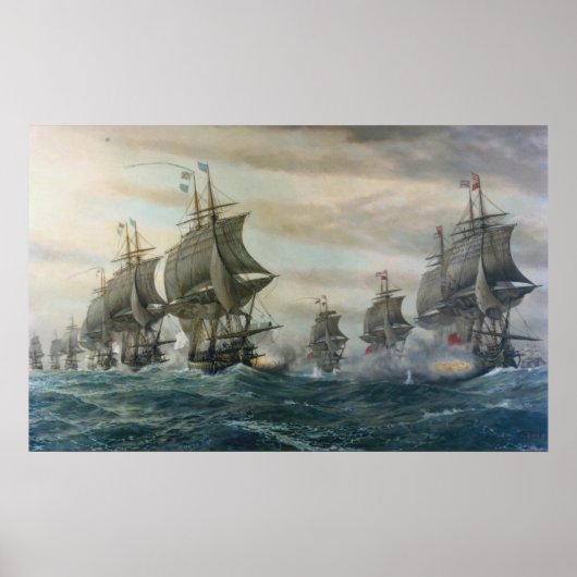 Battle of Virginia Capes Canvas Poster (Voorkant)