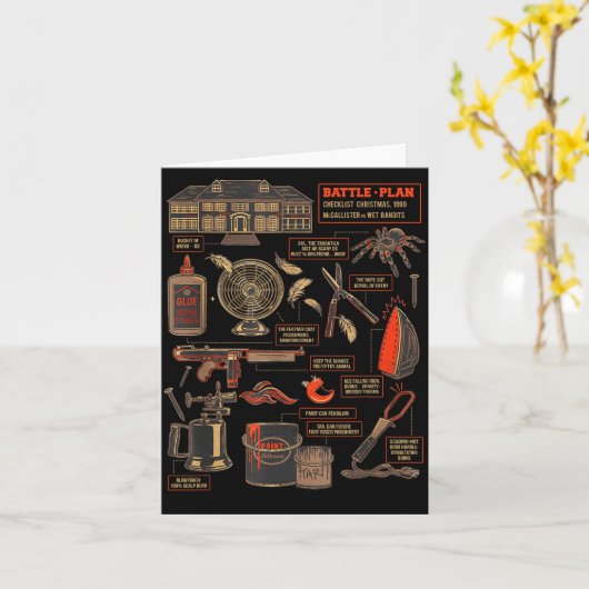 Battle Plan 90 Checklist Christmas Kaart (Gele Bloem)