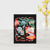 Battle Plan Funny Christmas Home Kids Hand Dawn Al Kaart (Gele Bloem)