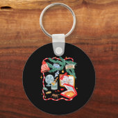 Battle Plan Funny Christmas Home Kids Hand Dawn Al Sleutelhanger (Voorkant)