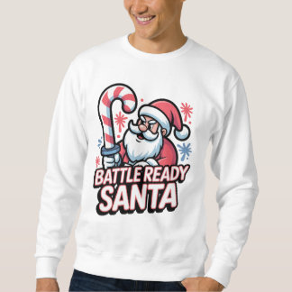 Battle Ready Santa — Candy Cane Sword Christmas Trui