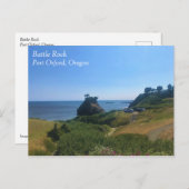 Battle Rock, Port Orford, OR Briefkaart (Voorkant / Achterkant)