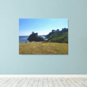 Battle Rock, Port Orford, OR Canvas Afdruk (Insitu (Houten vloer))
