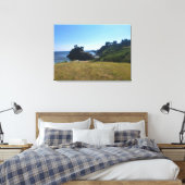 Battle Rock, Port Orford, OR Canvas Afdruk (Insitu (Slaapkamer))
