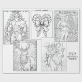 Battle Santa & Co Kleurboek Cadeaupapier (Vlak)