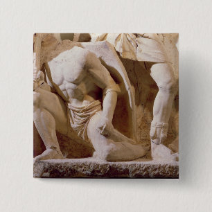 Battle scene, c.169 vierkante button 5,1 cm