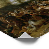 Battle Scene op Lutzen tussen koning Gustavus Poster (Hoek)