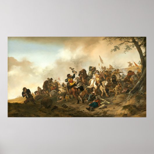 Battle Scene - Philips Wouwerman Fine Art Poster (Voorkant)