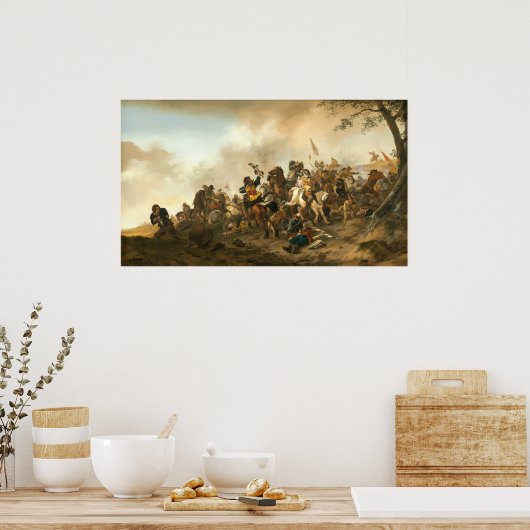 Battle Scene - Philips Wouwerman Fine Art Poster (Keuken)