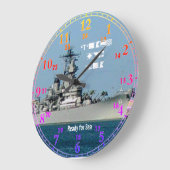 Battle Ship Acrylic Wall Clock Grote Klok (Hoek)